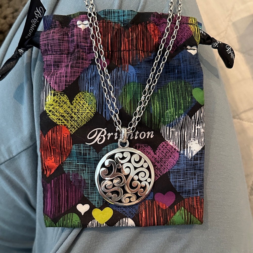 Brighton Silver Swirl Pendant Necklace